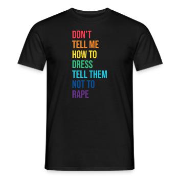 Ne me dites pas comment habiller Sexual Assault Awarenes - T-shirt homme - noir - Devant - AI Model Male 178 light (178cm)