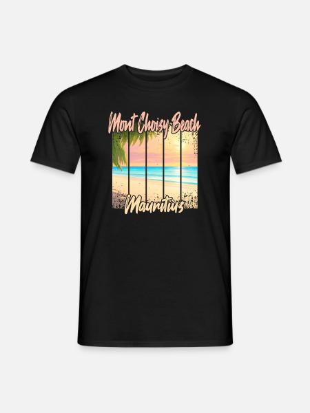 Mont Choisy Beach Sunset - Men's T-Shirt - black
