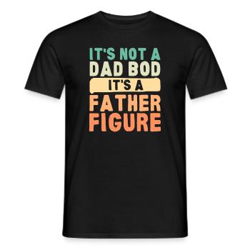 Ce n’est pas un papa Bod c’est une figure paternelle - T-shirt homme - noir - Devant - AI Model Male 178 light (178cm)