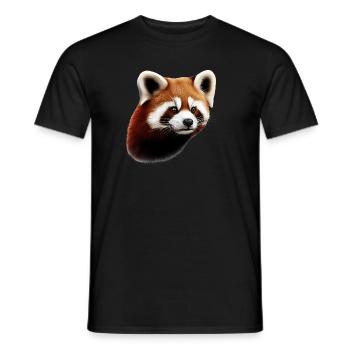 Roter Panda - Männer T-Shirt - Schwarz - Vorne - AI Model Male 178 light (178cm)