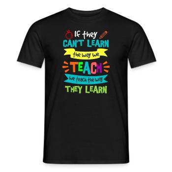 Nous enseignons la façon dont ils apprennent l’éducation spécialisée SPED - T-shirt homme - noir - Devant - AI Model Male 178 light (178cm)