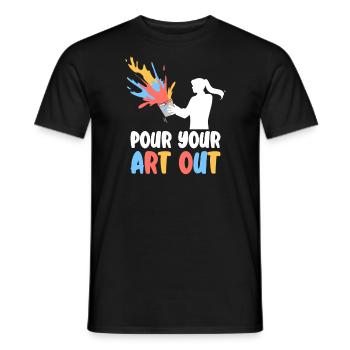 Art Teacher Funny Saying Art Course Art Class - Men's T-Shirt - black - Front - AI Model Male 178 light (178cm)