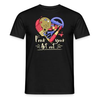 Art Teacher Funny Saying Art Course Art Class - Men's T-Shirt - black - Front - AI Model Male 178 light (178cm)