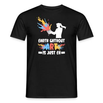 Professeur d’art Drôle de dicteur Cours d’art Cours d’art - T-shirt homme - noir - Devant - AI Model Male 178 light (178cm)