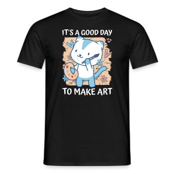 Professeur d’art Drôle de dicteur Cours d’art Cours d’art - T-shirt homme - noir - Devant - AI Model Male 178 light (178cm)