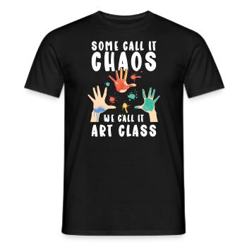Art Teacher Funny Saying Art Course Art Class - Men's T-Shirt - black - Front - AI Model Male 178 light (178cm)