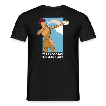 Professeur d’art Drôle de dicteur Cours d’art Cours d’art - T-shirt homme - noir - Devant - AI Model Male 178 light (178cm)
