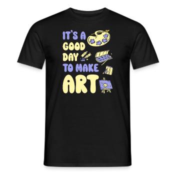 Professeur d’art Drôle de dicteur Cours d’art Cours d’art - T-shirt homme - noir - Devant - AI Model Male 178 light (178cm)