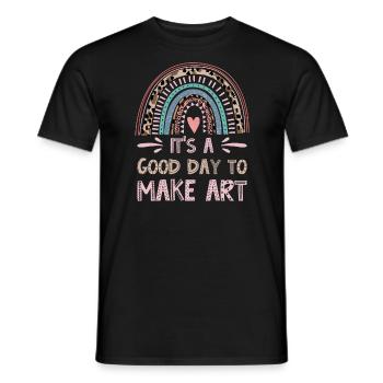 Art Teacher Funny Saying Art Course Art Class - Men's T-Shirt - black - Front - AI Model Male 178 light (178cm)