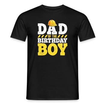 Dad of the Birthday Boy Construction Birthday - Men's T-Shirt - black - Front - AI Model Male 178 light (178cm)