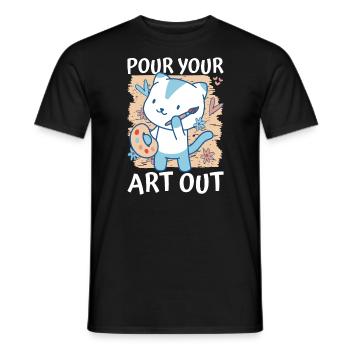 Art Teacher Funny Saying Art Course Art Class - Men's T-Shirt - black - Front - AI Model Male 178 light (178cm)