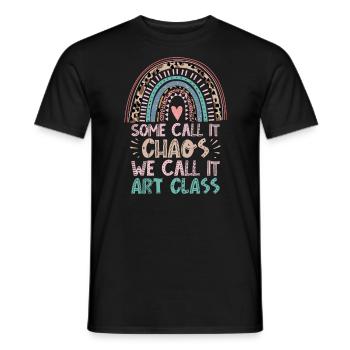 Art Teacher Funny Saying Art Course Art Class - Men's T-Shirt - black - Front - AI Model Male 178 light (178cm)