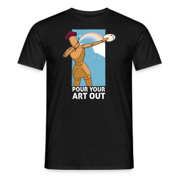 Art Teacher Funny Saying Art Course Art Class - Men's T-Shirt - black - Front - AI Model Male 178 light (178cm)