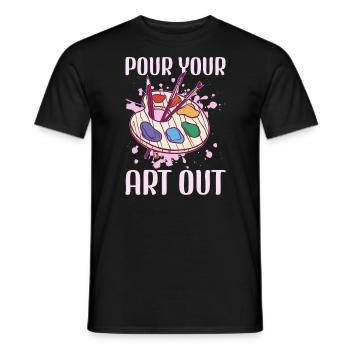 Art Teacher Funny Saying Art Course Art Class - Men's T-Shirt - black - Front - AI Model Male 178 light (178cm)
