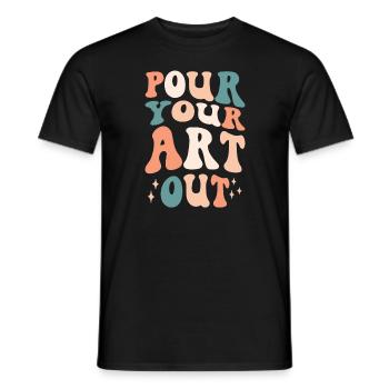 Art Teacher Funny Saying Art Course Art Class - Men's T-Shirt - black - Front - AI Model Male 178 light (178cm)