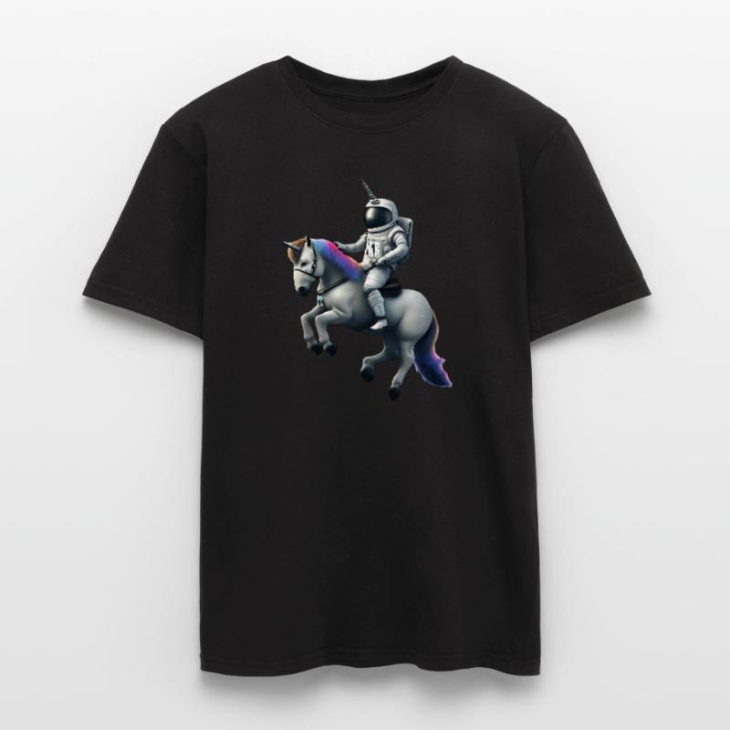 Astronaut auf Einhorn mit Einhorn Helm Männer T-Shirt