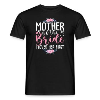 Mother of the Bride Happy Mother's Day Wedding Fam - Men's T-Shirt - black - Front - AI Model Male 178 light (178cm)