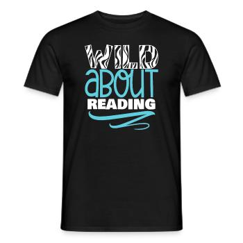 Wild über das Lesen Zurück zur Schule Bibliothekar Englis - Männer T-Shirt - Schwarz - Vorne - AI Model Male 178 light (178cm)