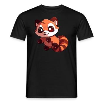 Roter Panda - Männer T-Shirt - Schwarz - Vorne - AI Model Male 178 light (178cm)