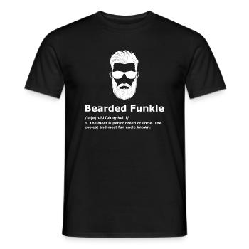 Funkle barbu pour hommes | Drôle de définition de l’oncle - T-shirt homme - noir - Devant - AI Model Male 178 light (178cm)