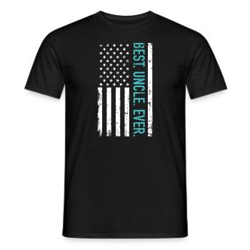 Best Uncle Ever USAi love my uncleawesome uncle - Men's T-Shirt - black - Front - AI Model Male 178 light (178cm)