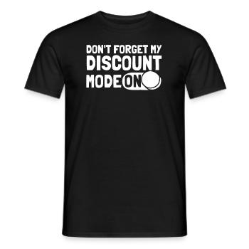 Rentner Rente Witzig Dont Forget My Discount - Männer T-Shirt - Schwarz - Vorne - AI Model Male 178 light (178cm)