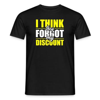 Rentner Rente Dont Forget My Discount - Männer T-Shirt - Schwarz - Vorne - AI Model Male 178 light (178cm)
