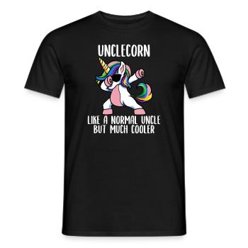 Herren Einhorn Onkel Mädchen Geburtstagsfeier Kleidung, Un - Männer T-Shirt - Schwarz - Vorne - AI Model Male 178 light (178cm)