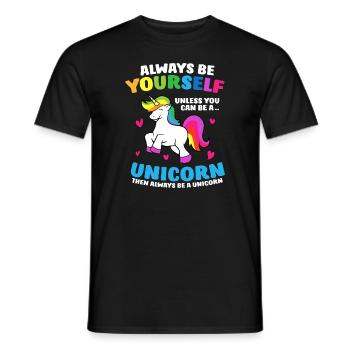 Soyez toujours vous-même à moins que vous ne puissiez être une licorne - T-shirt homme - noir - Devant - AI Model Male 178 light (178cm)