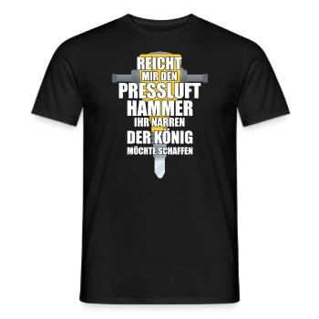 Reicht Mir den Presslufthammer Straßenbauarbeiter - Männer T-Shirt - Schwarz - Vorne - AI Model Male 178 light (178cm)
