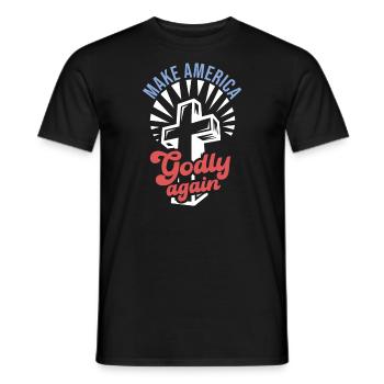 Rendre l’Amérique pieuse, aimer à nouveau la foi de Dieu - T-shirt homme - noir - Devant - AI Model Male 178 light (178cm)