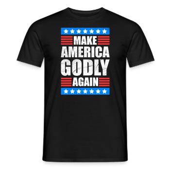 Rendre l’Amérique pieuse, aimer à nouveau la foi de Dieu - T-shirt homme - noir - Devant - AI Model Male 178 light (178cm)