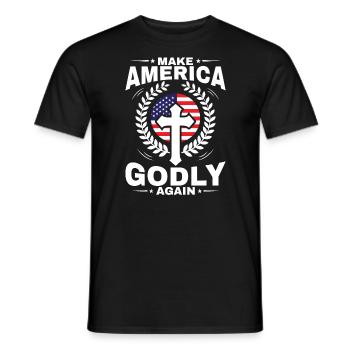 Rendre l’Amérique pieuse, aimer à nouveau la foi de Dieu - T-shirt homme - noir - Devant - AI Model Male 178 light (178cm)
