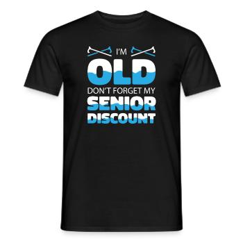 Pensioner pension funny - Men's T-Shirt - black - Front - AI Model Male 178 light (178cm)