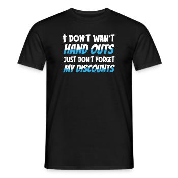 Rentner Rente Witzig Dont Forget My Discount - Männer T-Shirt - Schwarz - Vorne - AI Model Male 178 light (178cm)