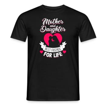 Mother and Daughter Best Friends for Life Mothers - Men's T-Shirt - black - Front - AI Model Male 178 light (178cm)