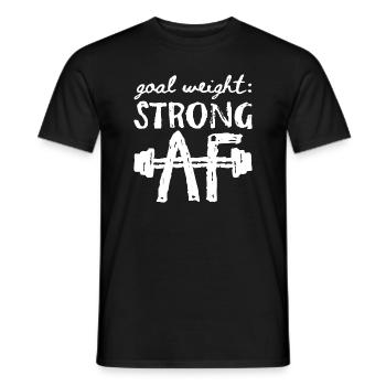 Objectif Poids Strong AF Workout Motivationnel - T-shirt homme - noir - Devant - AI Model Male 178 light (178cm)