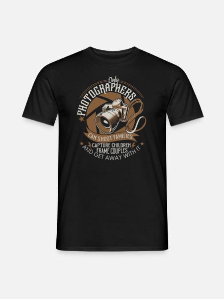 Nur Fotografen können Familien fotografieren - Fotografieren - Männer T-Shirt - Schwarz
