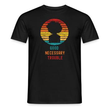 Geraten Sie in gute notwendige Schwierigkeiten John Lewis Racial Ju - Männer T-Shirt - Schwarz - Vorne - AI Model Male 178 light (178cm)