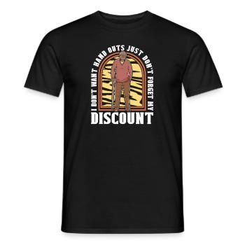 Pension de retraité drôle N’oubliez pas ma réduction - T-shirt homme - noir - Devant - AI Model Male 178 light (178cm)