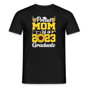 Proud Mom Of a Class 2023 Graduate Graduation - Men's T-Shirt - black - Front - AI Model Male 178 light (178cm)