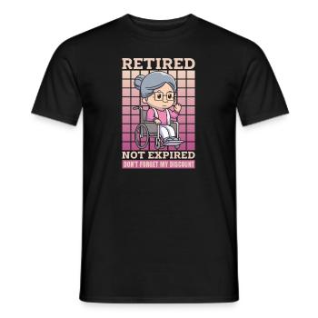 Pensioner Pension Funny Dont Forget My Discount - Men's T-Shirt - black - Front - AI Model Male 178 light (178cm)