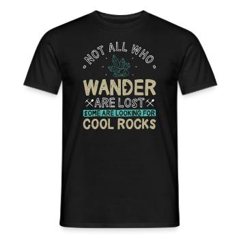 Manche sind auf der Suche nach coolen Felsen - Geologe Geodeb - Männer T-Shirt - Schwarz - Vorne - AI Model Male 178 light (178cm)