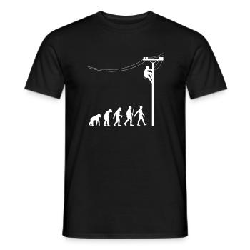 Lustiger Linienrichter, Für Männer, Frauen, Elektriker, Ingenieure - Männer T-Shirt - Schwarz - Vorne - AI Model Male 178 light (178cm)