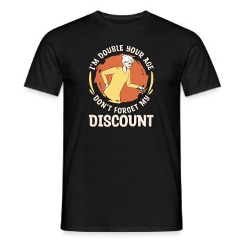 Pension de retraité drôle N’oubliez pas ma réduction - T-shirt homme - noir - Devant - AI Model Male 178 light (178cm)