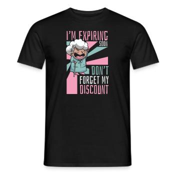 Rentner Rente Dont Forget My Discount - Männer T-Shirt - Schwarz - Vorne - AI Model Male 178 light (178cm)