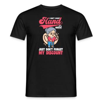 Pension de retraité drôle N’oubliez pas ma réduction - T-shirt homme - noir - Devant - AI Model Male 178 light (178cm)