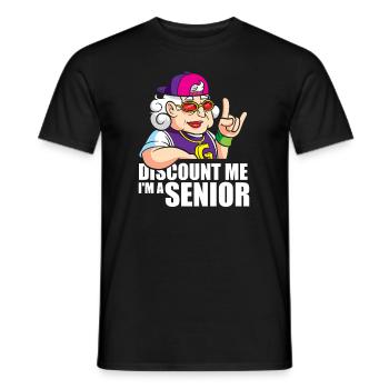 Pensioner pension - Men's T-Shirt - black - Front - AI Model Male 178 light (178cm)