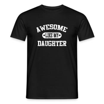Génial comme ma fille drôle de papa grand-père - T-shirt homme - noir - Devant - AI Model Male 178 light (178cm)