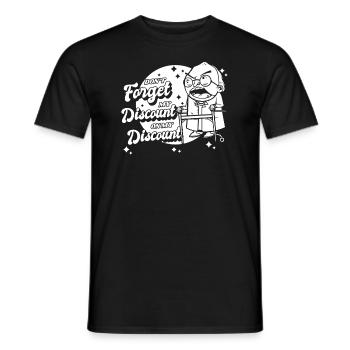 Rentner Rente Dont Forget My Discount - Männer T-Shirt - Schwarz - Vorne - AI Model Male 178 light (178cm)